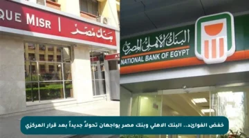 خفض الفوائد.. البنك الأهلي وبنك مصر يواجهان تحولاً جديداً بعد قرار المركزي